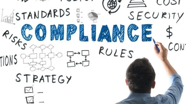 Compliance terms on whiteboard